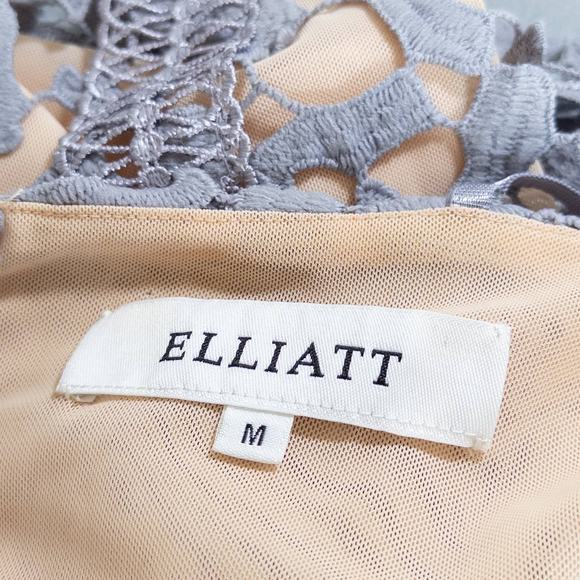 Elliatt Tingle Chemical Lace Sleeveless Midi Dress in Lilac Blue Nude Medium - Picture 11 of 15